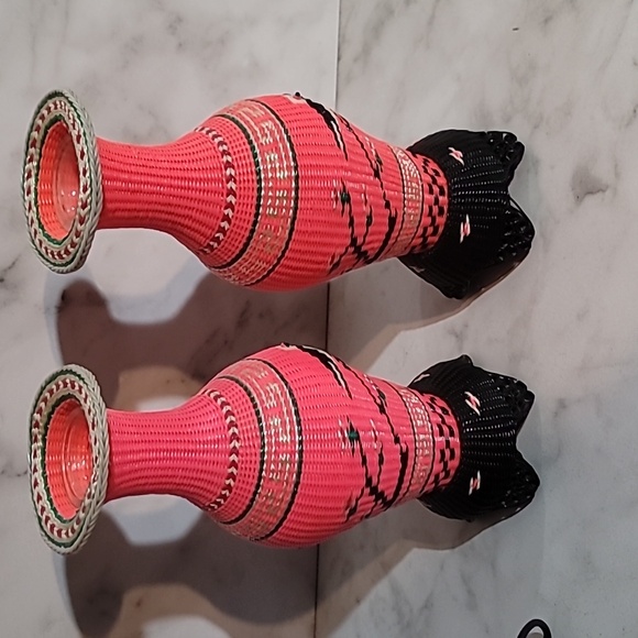 Pair of Macrame Vases - Picture 2 of 4